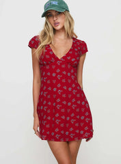 Cannelloni Mini Dress Red