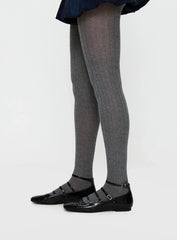 Flashback Ribbed Stockings Grey
