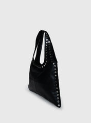 Tell The Truth Studded Bag Black Silver