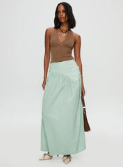 Yasemine Maxi Skirt Green White