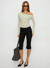 Synergies Long Sleeve Top Sage White Stripe