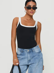 Astrea Bodysuit Black White