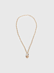 Sayge Lock Necklace Gold