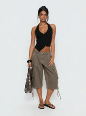 Avrilla Wrap Knit Top Black