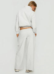 Rozanna Cargo Sweat Pants Grey Marle