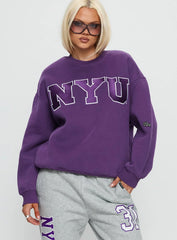 NYU Offside Crewneck Sweatshirt Purple