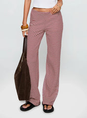 Next To Me Lounge Pant Red White Stripe