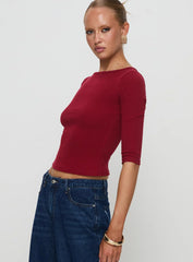 Elaia 3 4 Sleeve Top Red