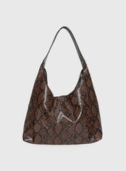Peta Jain Jami Slouch Bag Chocolate Snake