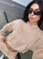 Revive Zip Through Hoodie Oat Marle