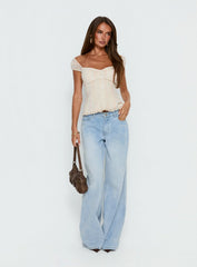Trinitee Cap Sleeve Blouse Top Floral