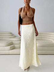 Su Casa Low Waist Maxi Skirt Yellow