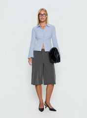 Emersonne Button Up Top Blue