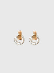 Trishy Linked Earrings Gold Silver