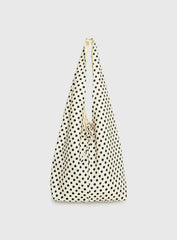 Sunday Sunrise Slouchy Bag White Polka Dot