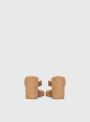 Kamiko Wedged Heels Tan Faux Suede