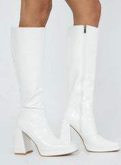 Montgomery Boot White Croc