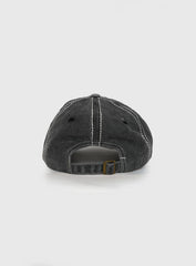 Back To Back Distressed Cap Black