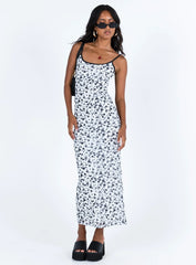 Knox Maxi Dress White Black Floral