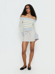 Baseline Rib Skort Grey Marle