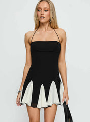 Delamere Mini Dress Black White Contrast
