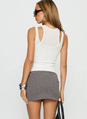 Ashfield Knit Mini Skirt Dark Grey