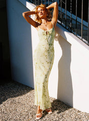 Lauraline Maxi Dress Green Floral