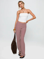 Next To Me Lounge Pant Red White Stripe