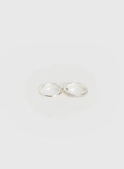Something Sweet Stacked Ring Silver