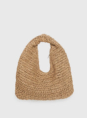 Ramina Straw Shoulder Bag Tan