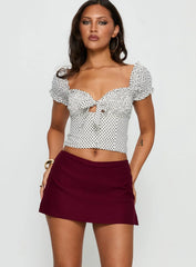 Cant Sleep Skort Burgundy