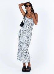 Knox Maxi Dress White Black Floral
