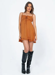 Empress Of Love Mini Dress Rust