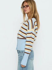 Rhitta Button Down Cardigan Multi Stripe