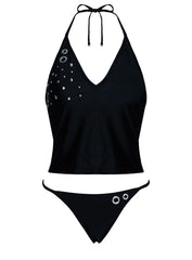 Kelipa Embellished Micro Bikini Bottoms Black