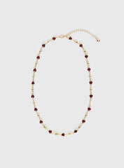 Daqiuri Necklace Gold Red