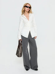 Shapeshifter Twist Long Sleeve Shirt White