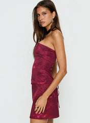 Lovesita Corset Top Red Floral