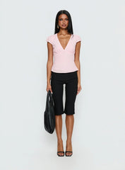 Dalanna Cap Sleeve Top Pink Lemon Polka