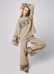 Anok Star Pants Brown Cream