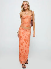 Mikah Maxi Skirt Orange