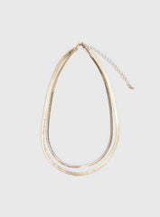 Follow Emotions Layered Necklace Gold
