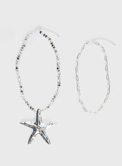 Covey Necklace Set Silver