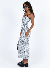 Knox Maxi Dress White Black Floral