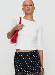 Elaia 3 4 Sleeve Top White