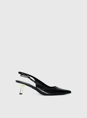 Billini Anaya Pointed Toe Heels Black Gold