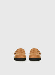 Raxton Faux Suede Clogs Brown