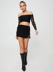 Angel Mini Skirt Black