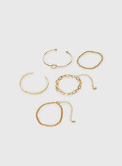 Over Here Bracelet Set Gold