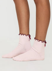 Lanter Socks Pink Red